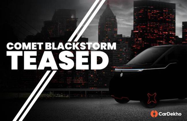 Mg Comet Ev Blackstorm Edition Teased For The First Time Showcasing An