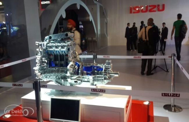 Isuzu Engine showcased near the Grand stand