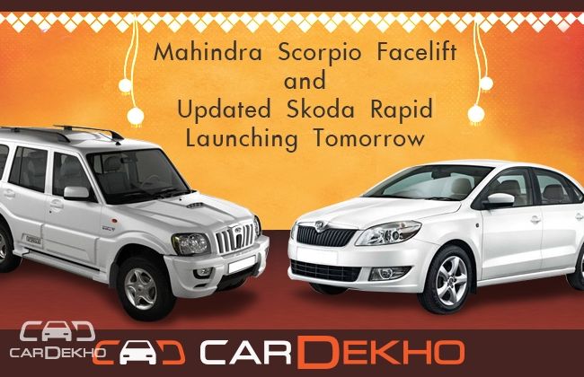 Mahindra Scorpio, Skoda Rapid launching tomorrow