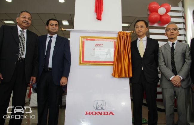 Launch of 200th dealership by Honda