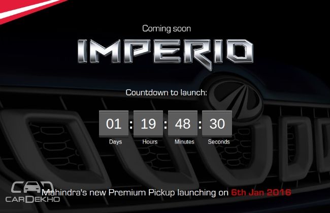 Mahindra Imperio Launch Countdown Mahindra Imperio Launch Countdown