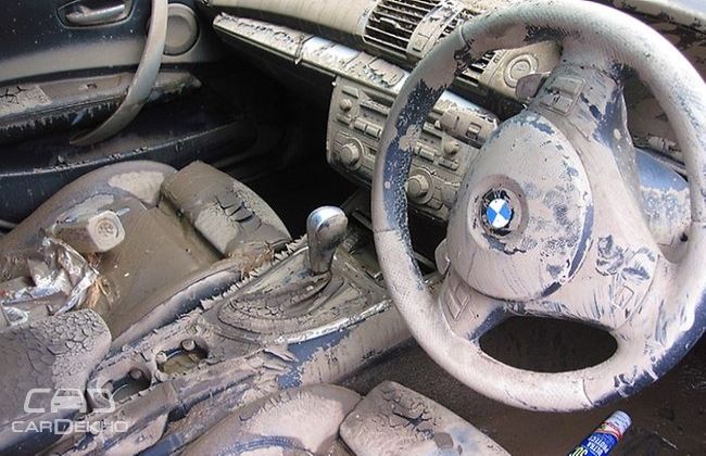 Waterlogged BMW interiors