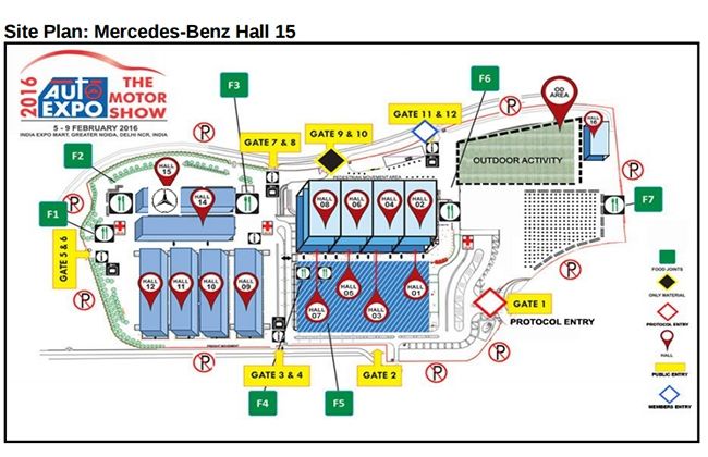Mercedes-Benz Auto Expo Map