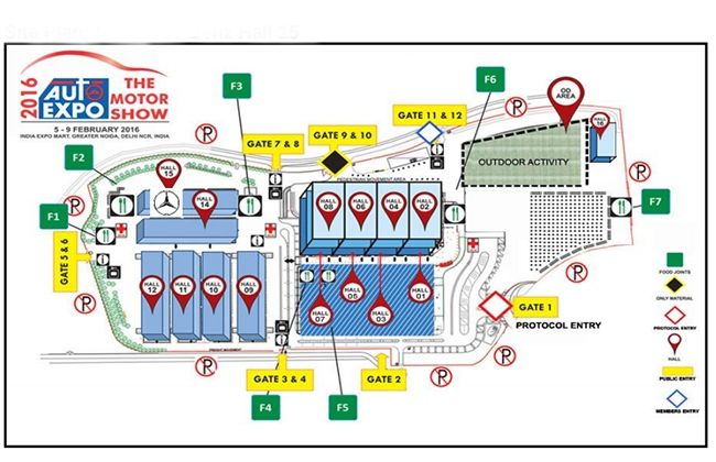 Auto Expo 2016 Map