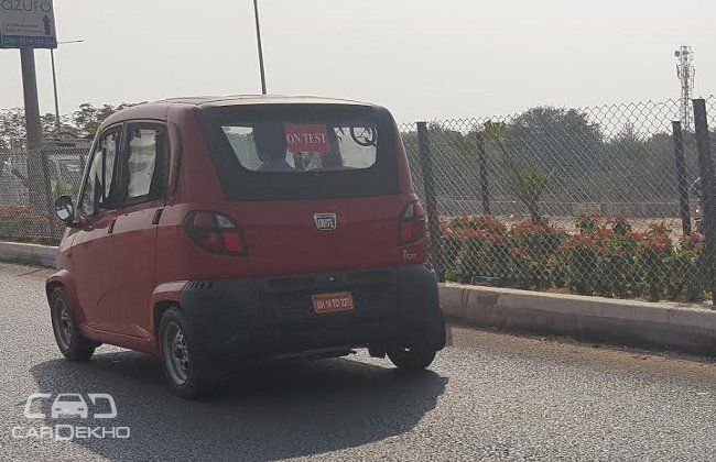 Bajaj Qute RE60 Spied Testing once again: Launch Near | CarDekho.com