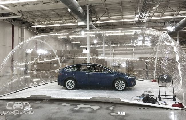 The Model X in the air bubble