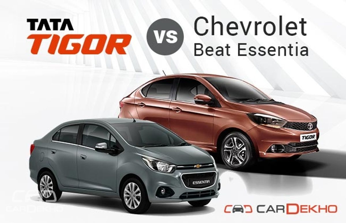 Tata Tigor vs Chevrolet Beat Essentia Tata Tigor vs Chevrolet Beat Essentia