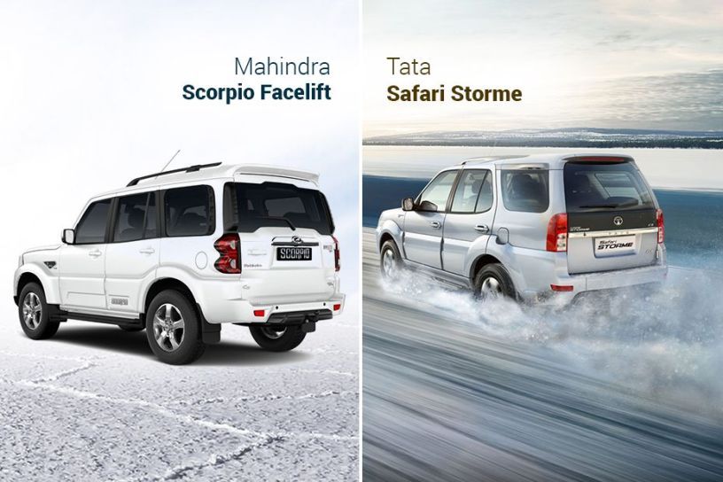 Mahindra Scorpio Facelift vs Tata Safari Storme Mahindra Scorpio Facelift vs Tata Safari Storme