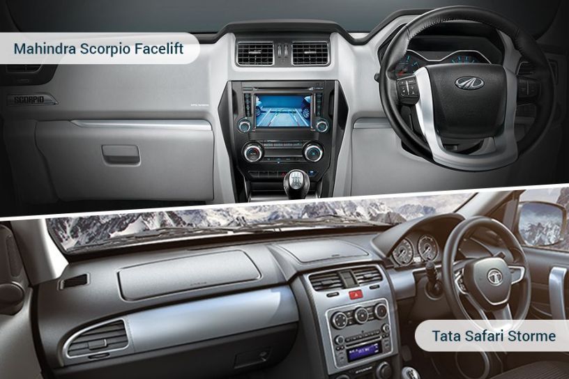 Mahindra Scorpio Facelift vs Tata Safari Storme Mahindra Scorpio Facelift vs Tata Safari Storme
