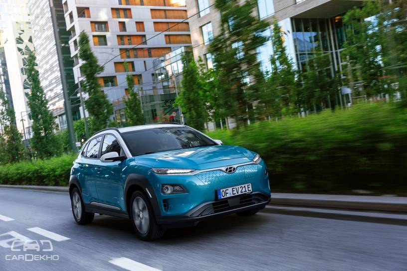 Hyundai Kona Electric SUV Spotted In India