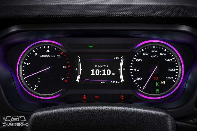 Instrument cluster of Mahindra Marazzo