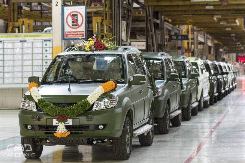 Tata Rolls Out 1500th Army-Spec Safari Storme 4x4