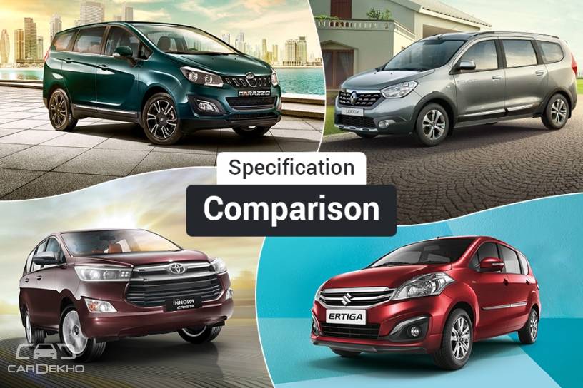 Mahindra Marazzo vs Toyota Innova Crysta vs Maruti Ertiga & Others: Spec Comparison