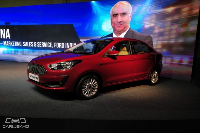 2018 Ford Aspire Facelift Launched At Rs 5.55 Lakh