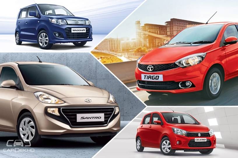 Spec Comparison: Hyundai Santro 2018 vs Maruti Celerio vs Tata Tiago vs Maruti WagonR