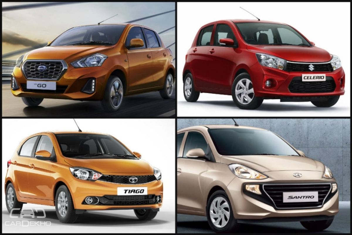 Datsun GO vs Hyundai Santro vs Maruti Celerio vs Tata Tiago vs Maruti WagonR