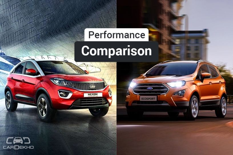 Tata Nexon Petrol Vs Ford EcoSport Petrol: Real-world Performance And Mileage Comparison