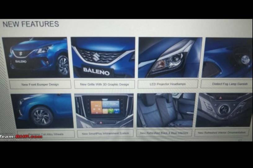 2019 Maruti Baleno Facelift: Leaked Brochure Reveals New Features