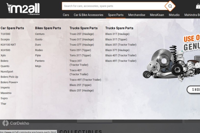 Mahindra XUV500, Scorpio & Other SUV Genuine Spare Parts To Be Sold Online