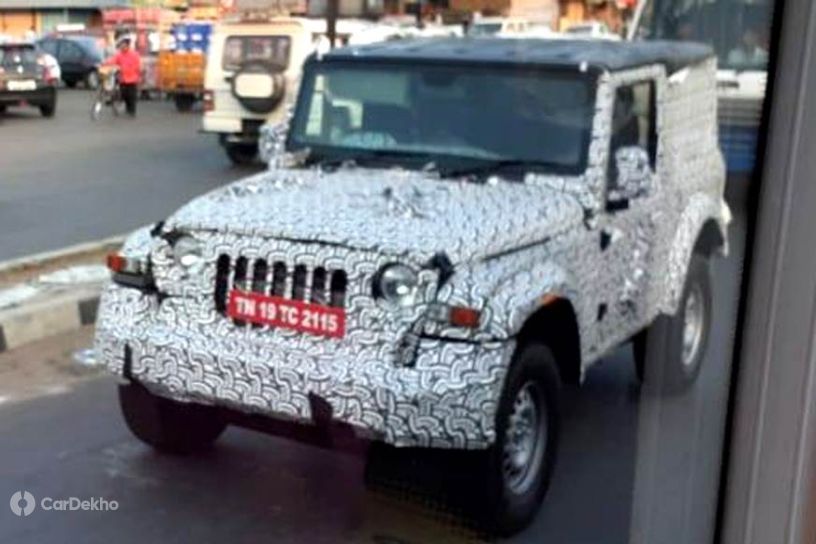 Upcoming Mahindra Thar Spotted With Hard Top