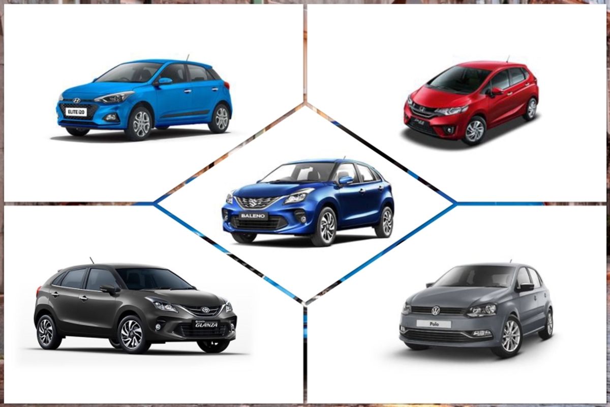 Toyota Glanza, Maruti Baleno, Hyundai Elite i20, Volkswagen Polo, Honda Jazz
