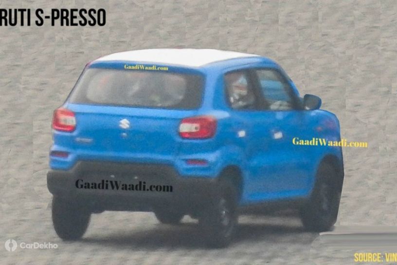 Maruti S-Presso Rear End Design Spied For The First Time