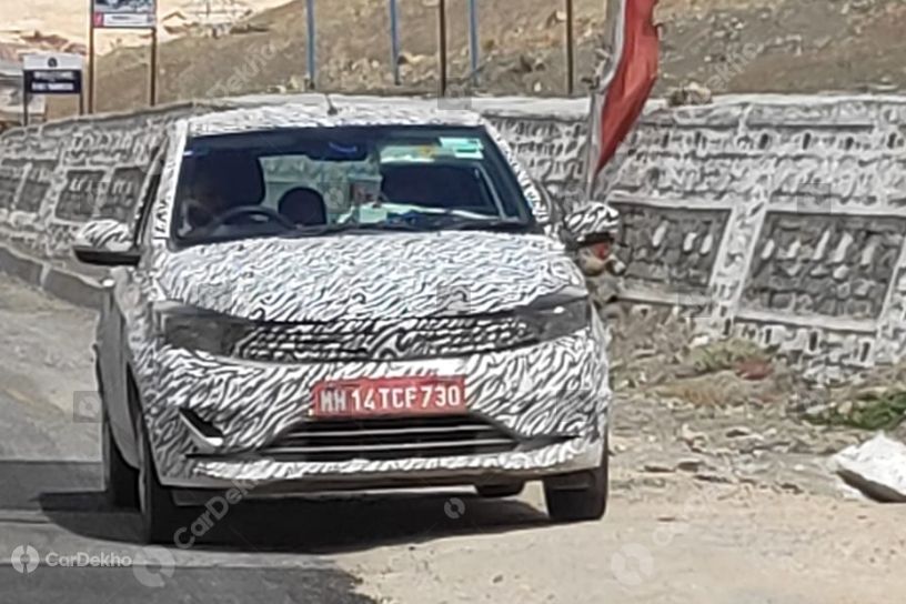Tata Tiago Facelift Spied Again, Gets Altroz Like Front Profile