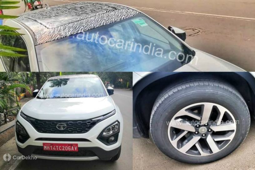 Tata Harrier Spied With Panoramic Sunroof, Larger Alloys; Could Be New Top-Spec Variant