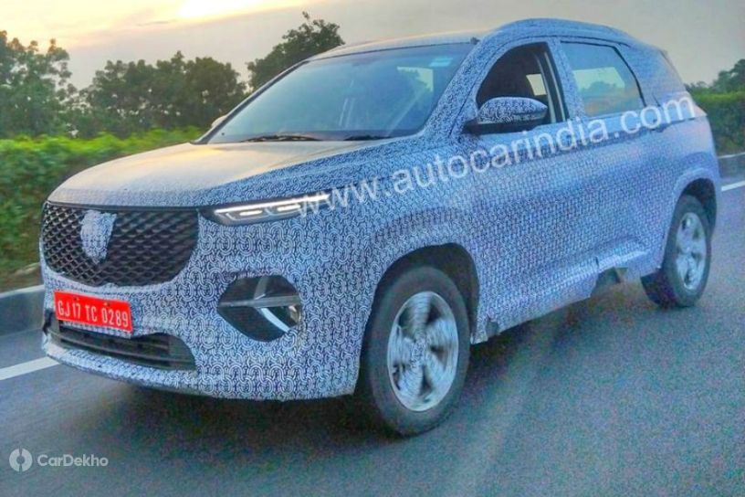 Six-Seater MG Hector Spotted Testing In India With Updated Styling