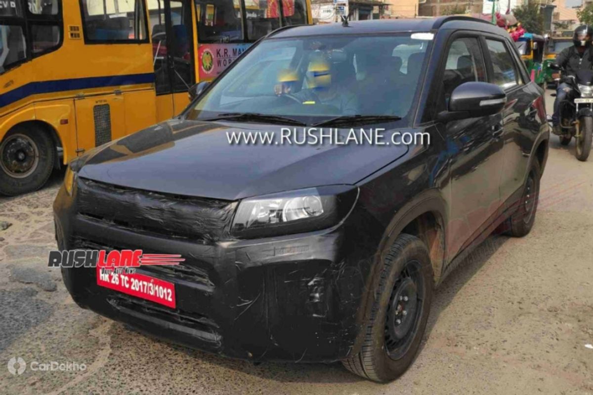 2020 Maruti Vitara Brezza Facelift Spied Again, Will Get 1.5-Litre Petrol Engine