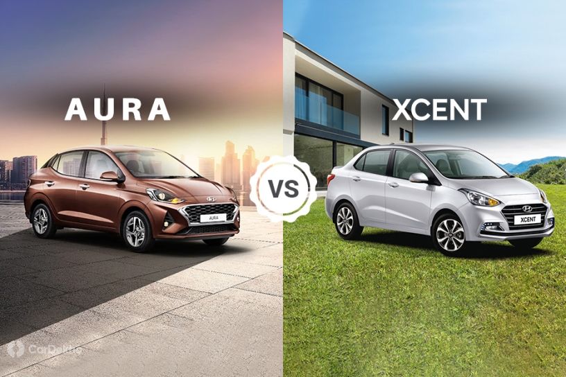 Hyundai Aura vs Hyundai Xcent: Side By Side