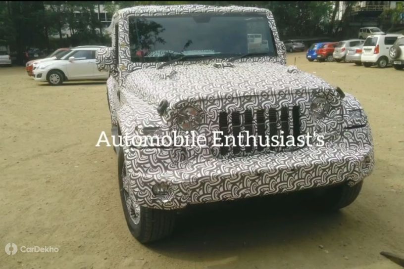 2020 Mahindra Thar Spotted With Wrangler-like Removable Roof