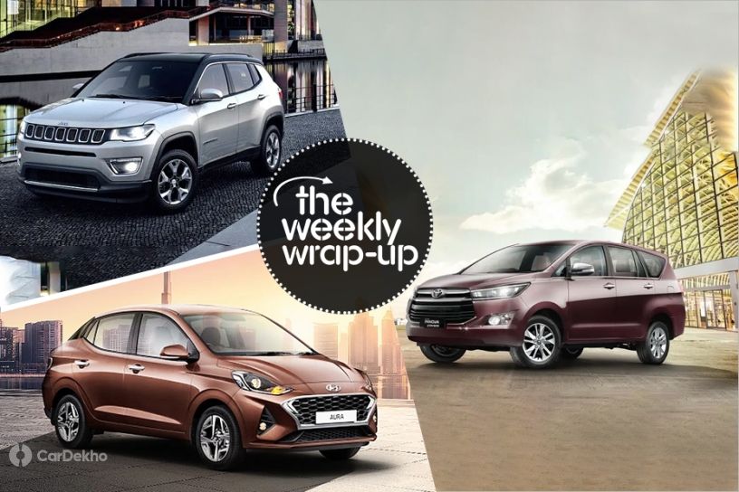 Top 5 Car News Of The Week: Hyundai Aura Expected Prices, Jeep Compass Diesel Automatic, BS6 Toyota Innova Crysta, Skoda & Tata SUVs At Auto Expo 2020
