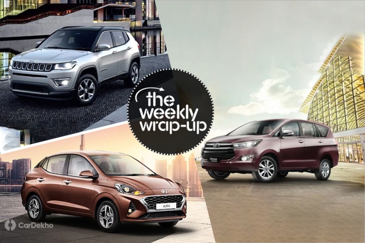 Top 5 Car News Of The Week: Hyundai Aura Expected Prices, Jeep Compass Diesel Automatic, BS6 Toyota Innova Crysta, Skoda & Tata SUVs At Auto Expo 2020