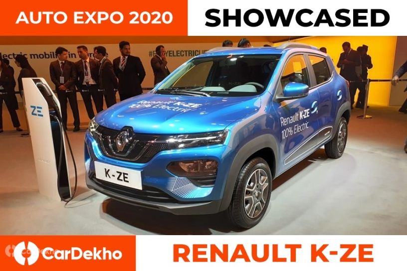 Renault K-ZE (Kwid Electric) Showcased At 2020 Auto Expo