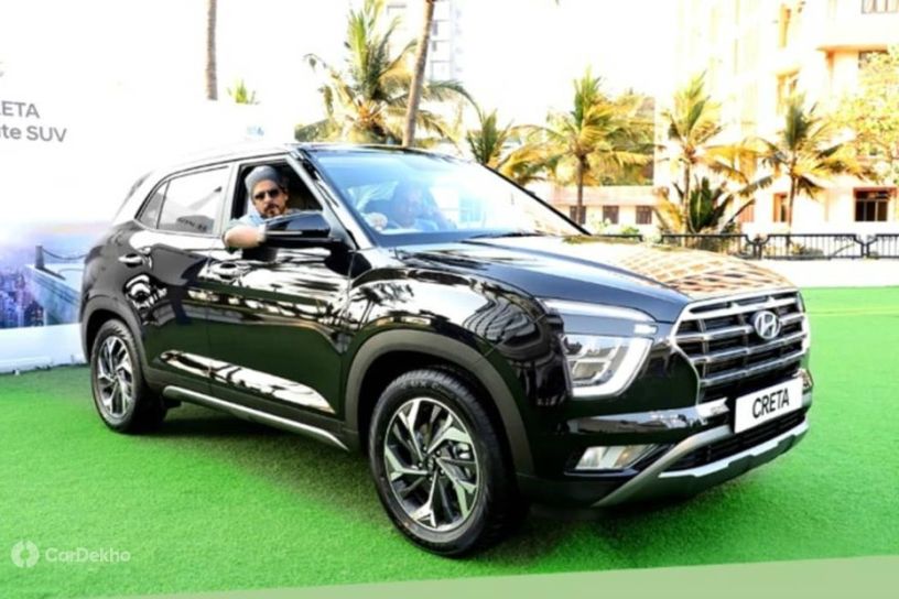 Shah Rukh Khan with the new Hyundai Creta