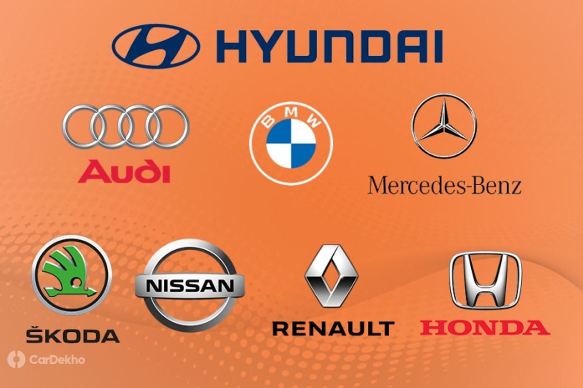 Logos of multiple carmakers