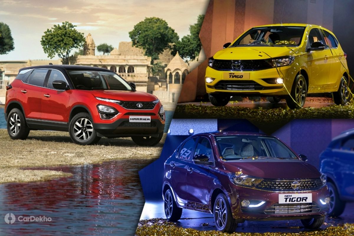 Tata Harrier, Tiago, and Tigor