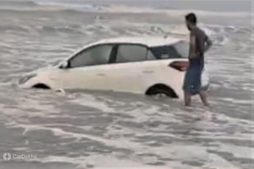 Viral Video: Tourist Arrested After Driving Hyundai i20 Into Goa Beach