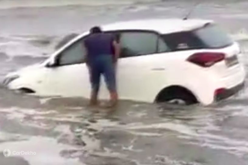 Viral Video: Tourist Arrested After Driving Hyundai i20 Into Goa Beach