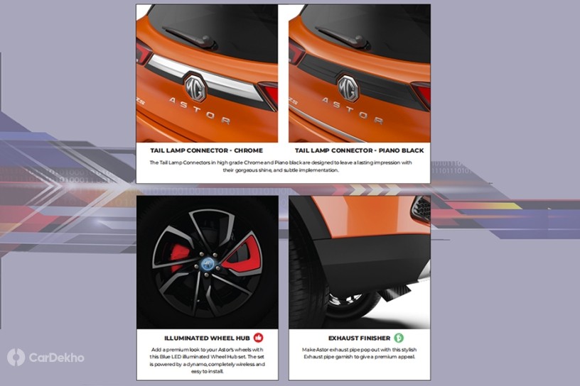 MG Astor Accessory List Detailed With Pricing