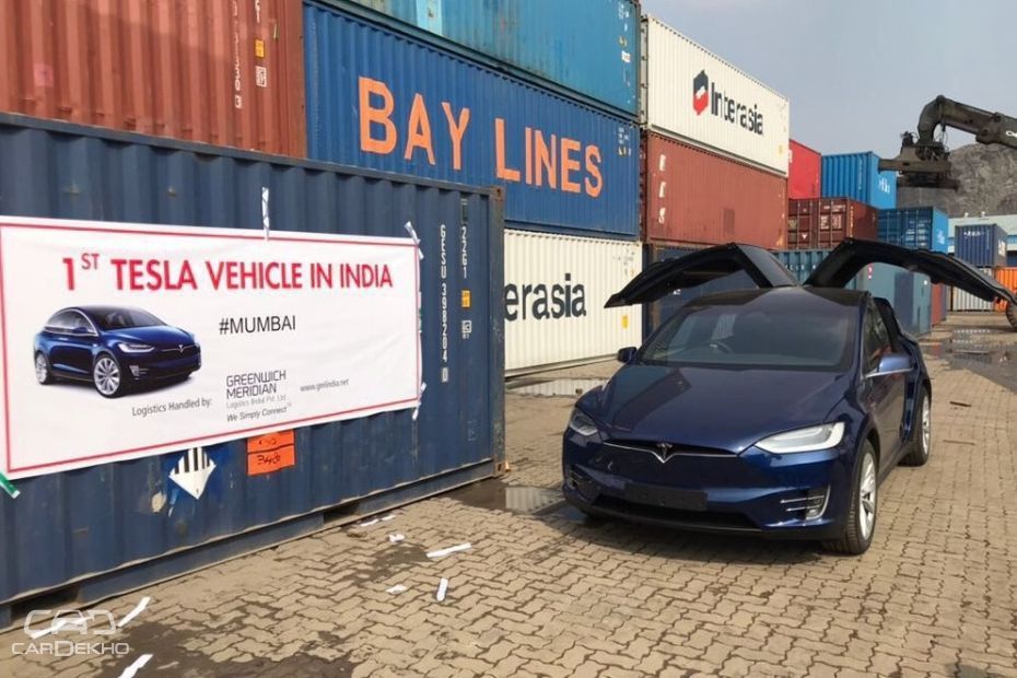 First-Ever Tesla Arrives In India First-Ever Tesla Arrives In India