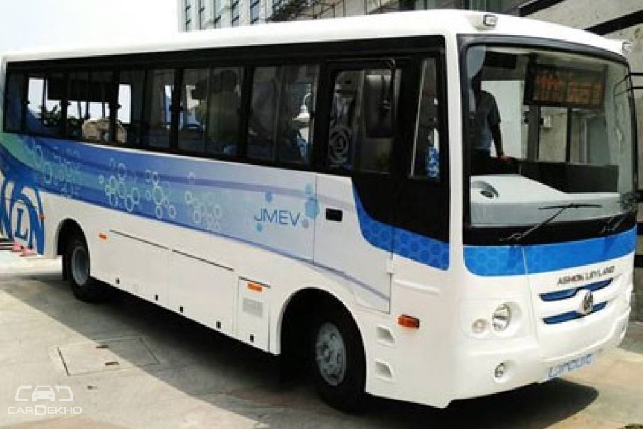 An electric bus by Ashok Leyland