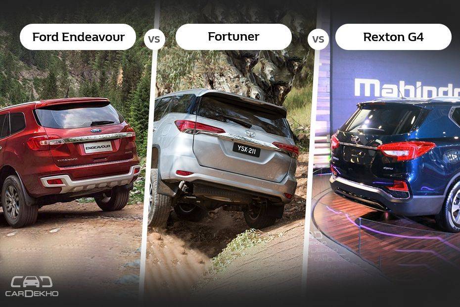 Mahindra Rexton Vs Toyota Fortuner Vs Ford Endeavour: Specifications Comparison