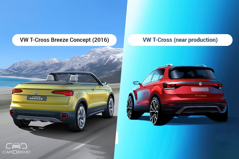 Volkswagen T-Cross Breeze vs T-Cross (near-production)