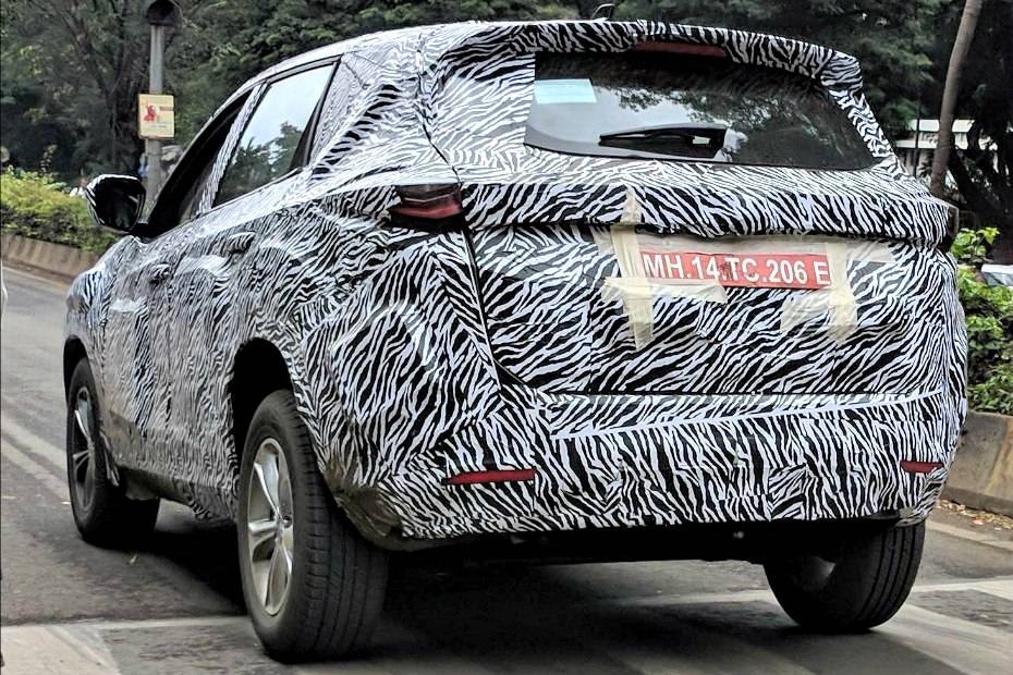 Tata Harrier Spied With Production Headlamps, Tail Lights For The First Time