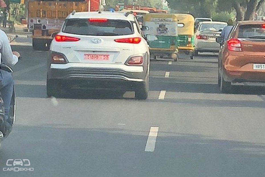 Hyundai Kona Electric SUV Spotted In India