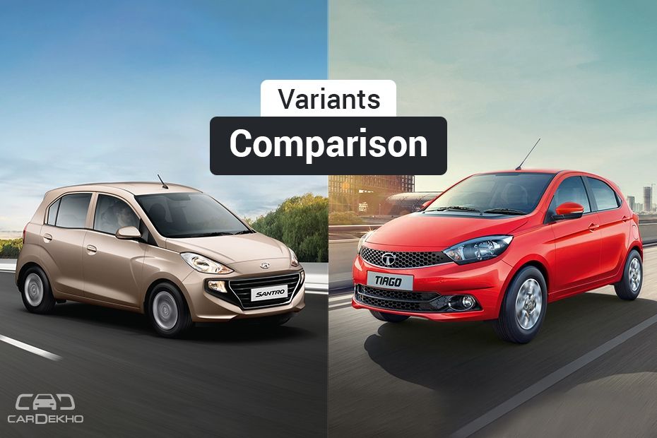 Hyundai Santro vs Tata Tiago: Variants Comparison
