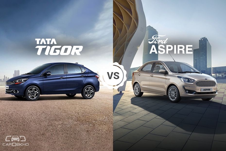 Tata Tigor vs Ford Figo Aspire: Variants Comparison