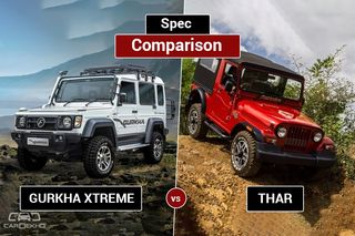 Force Gurka Xtreme vs Mahindra Thar CRDe: Spec Comparison Force Gurka Xtreme vs Mahindra Thar CRDe: Spec Comparison